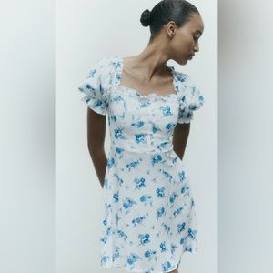 Zara Short Floral Print Dress